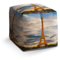 Sablio Taburet Cube Eiffel Tower 3: 40x40x40 cm