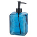 Modrý skleněný dávkovač na mýdlo Wenko Pure Soap