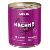 LOUIE Kompletní monoproteinové krmivo kachní (95%) s rýží (5%) 800 g