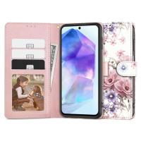 Pouzdro TECH-PROTECT WALLET GALAXY A55 5G BLOSSOM FLOWER (5906203692187)