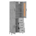 vidaXL Skříň highboard betonově šedá 69,5x34x180 cm kompozitní dřevo