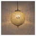 Art Deco závěsná lampa krystal se zlatem 65 cm - Kasbah