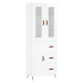 vidaXL Skříň highboard lesklá bílá 69,5 x 34 x 180 cm kompozitní dřevo