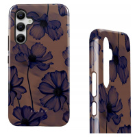 Pouzdro glamour s květy Burga pro Galaxy A55, elegantní stylové unikátní