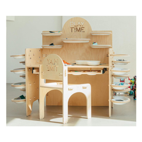 Myminihome Hrací stůl s úložným prostorem PLAY TIME + židle Zvolte barvu: Bílá