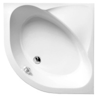 Polysan SELMA hluboká sprchová vanička, čtvrtkruh 90x90x30cm, R550, bílá