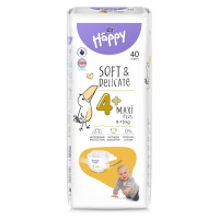 Bella Baby Happy Soft&Delicate 4+ Maxi Plus 9–15 kg dětské pleny 40 ks
