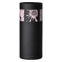 Crystalex skleněná dekorovaná váza květiny černá 26 cm