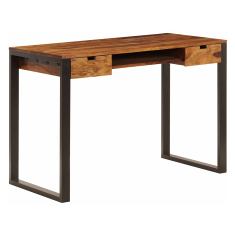 Psací stůl 110x55 cm dřevo / ocel Dekorhome,Psací stůl 110x55 cm dřevo / ocel Dekorhome