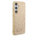 Guess PC/TPU Glitter Flakes Metal Logo kryt Samsung Galaxy S24 zlatý