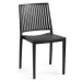 Plastová židle BARS — nosnost až 150 kg, černá