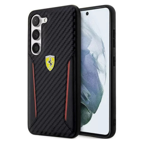 Kryt Ferrari Samsung Galaxy S23+ black hardcase Carbon Contrast Edges (FEHCS23MNPYK) G3FERRARI