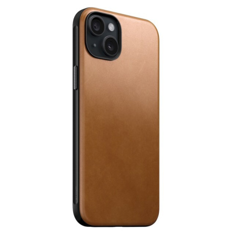 Nomad Modern Leather Case, english tan - iPhone 15 Plus (NM01611585) Hnědobéžová