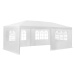 tectake 404816 pavilon vivara 6x3m s 5 bočními stěnami - šedá - šedá