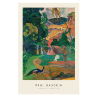 Obrazová reprodukce Landscape with Peacocks (Special Edition) - Paul Gauguin, 26.7 × 40 cm