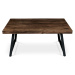 Jídelní stůl OTOMAR borovice/černá, 180x90 cm