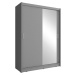 Šatní skříň Maja 1 zrcadlo 130/150 Barva korpusu: Bílá, Rozměry: 130 cm, Dveře: Zrcadlo