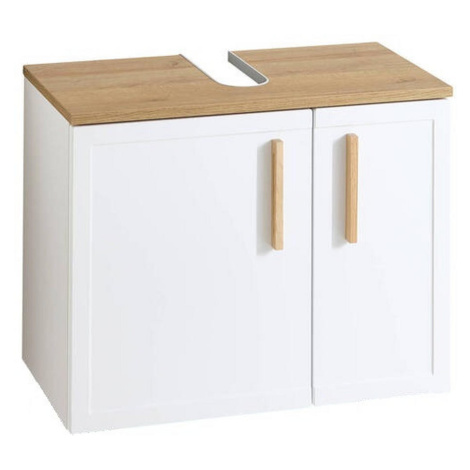 Xora SKŘÍŇKA POD UMYVADLO, bílá, barvy dubu