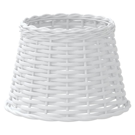 vidaXL Stínidlo lampy bílé Ø 25 x 17 cm proutěné