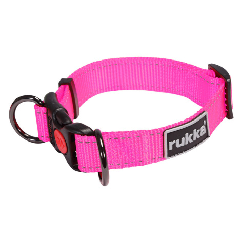 Rukka® Bliss neonový obojek, růžový - velikost S: obvod krku 30 - 40 cm, Š 20 mm Rukka Pets