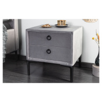 LuxD Designový noční stolek Gallia stříbrno-šedý