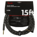 Fender Deluxe Series 15 Instrument Cable Angled Black Tweed