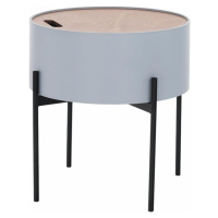 Tempo Kondela Příruční stolek MOSAI - šedá / přírodní / černá + kupón KONDELA10 na okamžitou sle