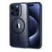 ESR Classic Hybrid Case (HaloLock), Compatible with iPhone 15 Pro Max, Clear Dark Blue