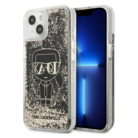 Karl Lagerfeld KLHCP13MLGGKBK hard silikonové pouzdro iPhone 13 6.1" black Liquid Glitter Gatsby