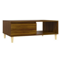 SHUMEE Konferenční stolek hnědý dub 90 × 60 × 35 cm dřevotříska, 813172