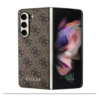 Guess 4G Charms Zadní Kryt pro Samsung Galaxy Z Fold 5 Brown