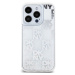 DKNY Liquid Glitter Checkered Pattern kryt iPhone 15 Pro čirý