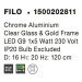 Nova Luce Nápadité závěsné svítidlo Filo ve vintage stylu - pr. 160 x 200 x 1200 mm, chrom, sklo