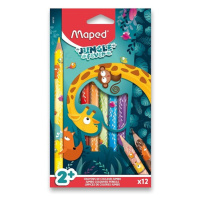 Pastelky Maped Jumbo Jungle Fever 12 barev, trojhranné Maped