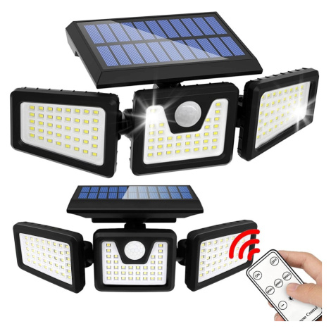 Bluegarden Nástěnná solární LED lampa Vrena černá