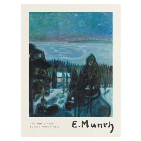 Plakát, Obraz - The White Night - Edvard Munch, 30 × 40 cm