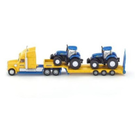 SIKU Super 1805 - Tahač s vlekem a 2 traktory New Holland 1:87