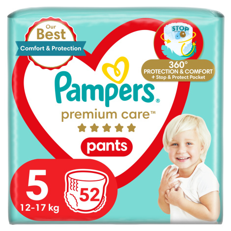 Pampers Premium Care Pants Plenkové kalhotky vel. 5, 12-17 kg, 52 ks