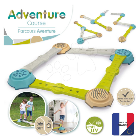 Dobrodružná dráha Adventure Course Smoby 4 chodníky a 4 oporné body na rozvoj pohybových smyslů 