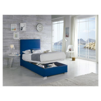 Estila Moderní jednolůžková kožená postel Piccolo s úložným prostorem 90-105cm