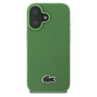 Zadní kryt Lacoste Iconic Petit Pique Woven Logo MagSafe pro Apple iPhone 16, zelená