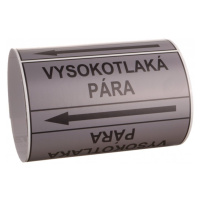 Páska na značení potrubí Signus M25 - VYSOKOTLAKÁ PÁRA Samolepka 80 x 62 mm, délka 1,5 m, Kód: 2