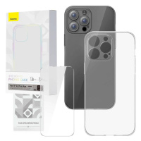 Baseus Corning protection kit průhledné pouzdro a tvrzené sklo pro iPhone 12 Pro Max