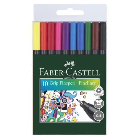 Linery Faber-Castell GRIP, 0.4mm - 10 barev