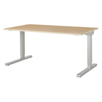 mauser Výškově nastavitelný obdélníkový stůl, š x h 1600 x 800 mm, deska s javorovým dekorem, po
