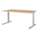 mauser Výškově nastavitelný obdélníkový stůl, š x h 1600 x 800 mm, deska s javorovým dekorem, po
