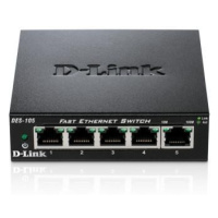 D-Link DES-105 5-port 10/100 Metal Housing Desktop Switch