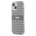 DKNY PC/TPU Repeat Pattern Tonal Stripe Magsafe kryt iPhone 15 béžový