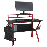 PC stůl / herní stůl, červená / čierna, TABER