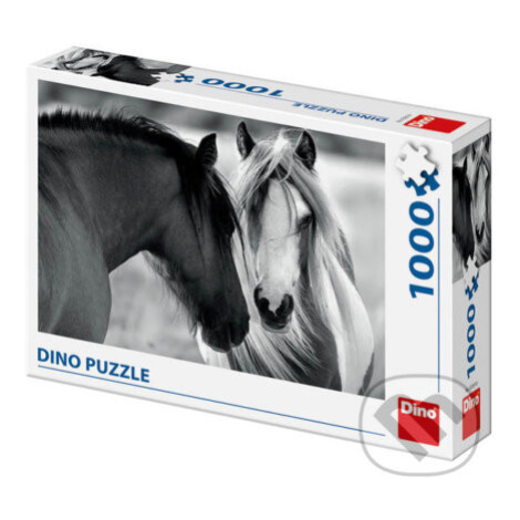 Černobílí koně - puzzle z kategorie Zvířata Dino